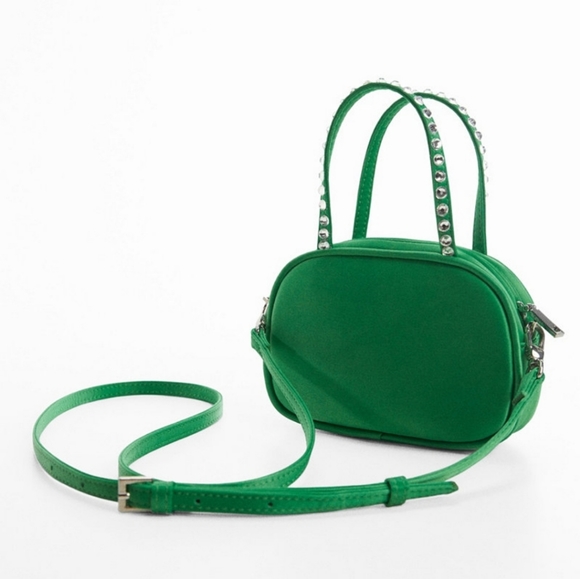 Nwt Mango mini bag crossbody purse new green - Picture 1 of 2